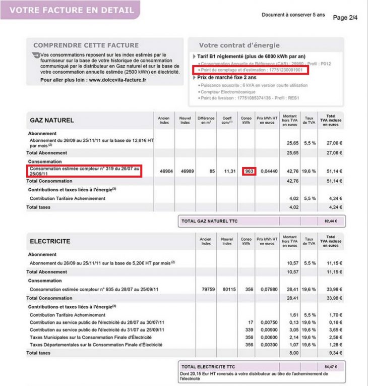 comment calculer sa facture de gaz